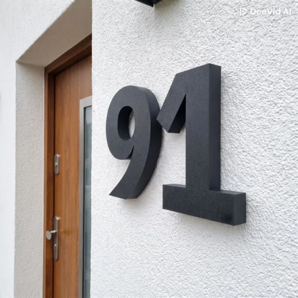 Huisnummer IBM Black 23cm hoog